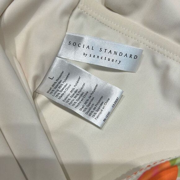 NEW Social Standard by Sanctuary Womens Button Front One-Piece Swimsuit Sz Large - Picture 9 of 10